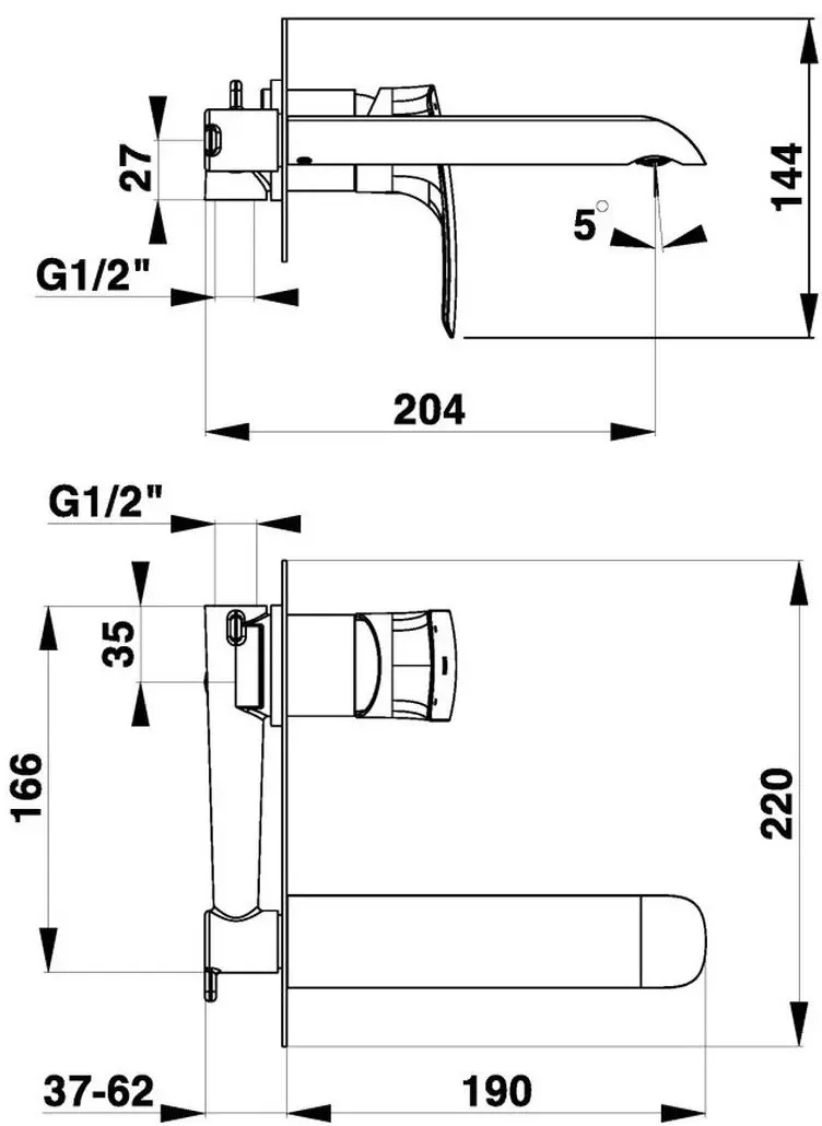 Baterie pentru lavoar Herz Elite e80 UH00080 (Chrome)