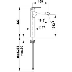 Смеситель для умывальника Herz Elite e12 High UH00089 (Chrome) Thumb