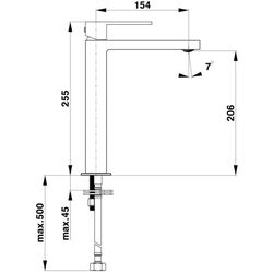 Смеситель для умывальника Herz SQ q12B High UH00058B (Black) Thumb