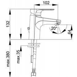 Baterie pentru lavoar Herz Infinity i10 UH00004 (Chrome) Thumb