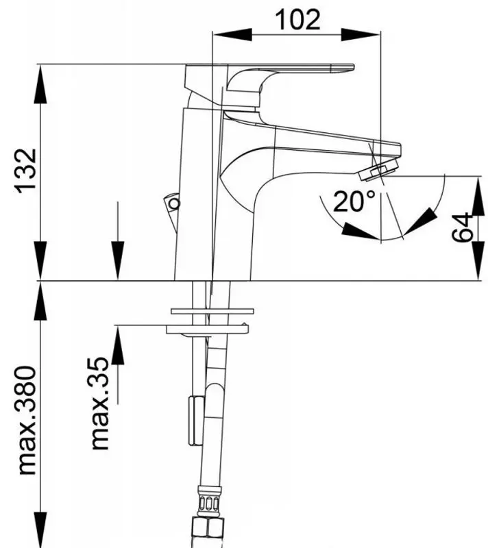 Baterie pentru lavoar Herz Infinity i10 UH00004 (Chrome)