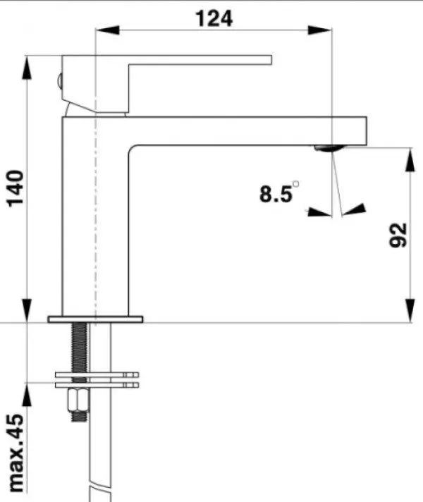 Смеситель для умывальника Herz SQ q10 UH00057 (Chrome)