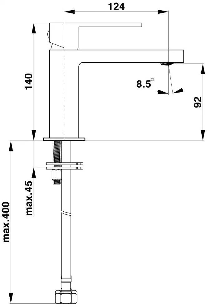 Смеситель для умывальника Herz SQ q10B UH00057B (Black)