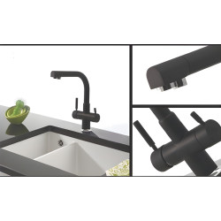 Смеситель для мойки Hoff 3301 B (Black) Thumb