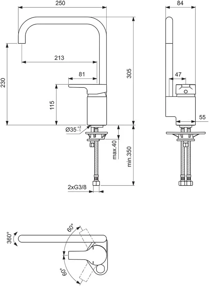 Смеситель для мойки Ideal Standard Active B8084AA (Chrome) - 4
