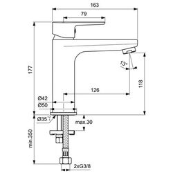 Baterie pentru lavoar Ideal Standard Cerafine O BC554AA (Chrome) Thumb