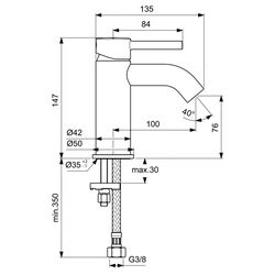 Baterie pentru lavoar Ideal Standard Ceraline BC268AA (Chrome) Thumb