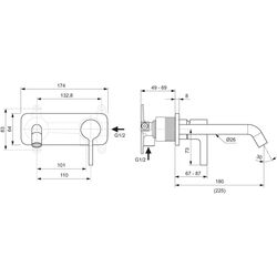Baterie pentru lavoar Ideal Standard Joy A7380A5 (Magnetic Grey) Thumb