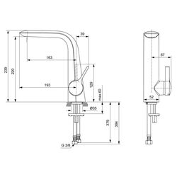 Baterie pentru lavoar Ideal Standard Melange A6042AA (Chrome) Thumb