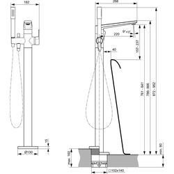 Baterie pentru cada si dus Ideal Standard Tonic II A6347AA (Chrome) Thumb