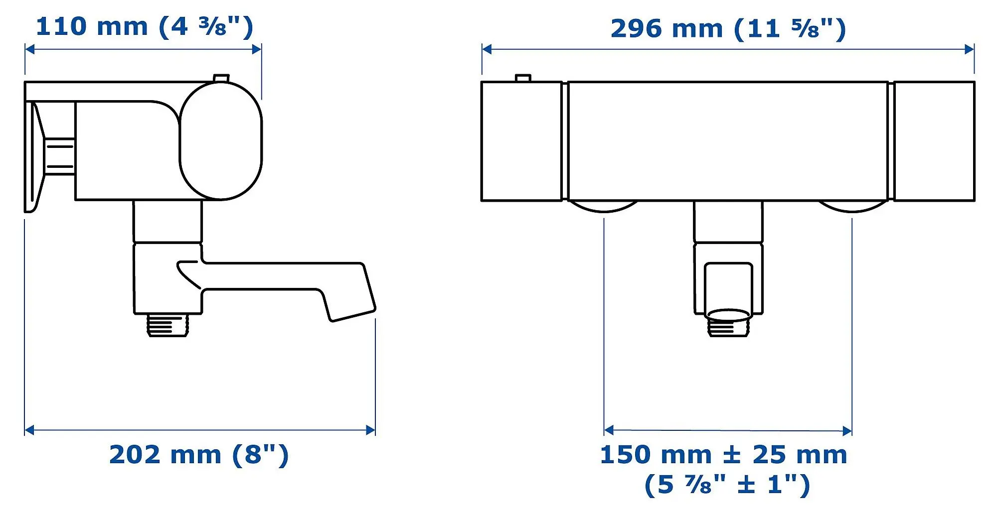 Baterie pentru chiuveta Ikea Brogrund 150mm (Chrome) - 8