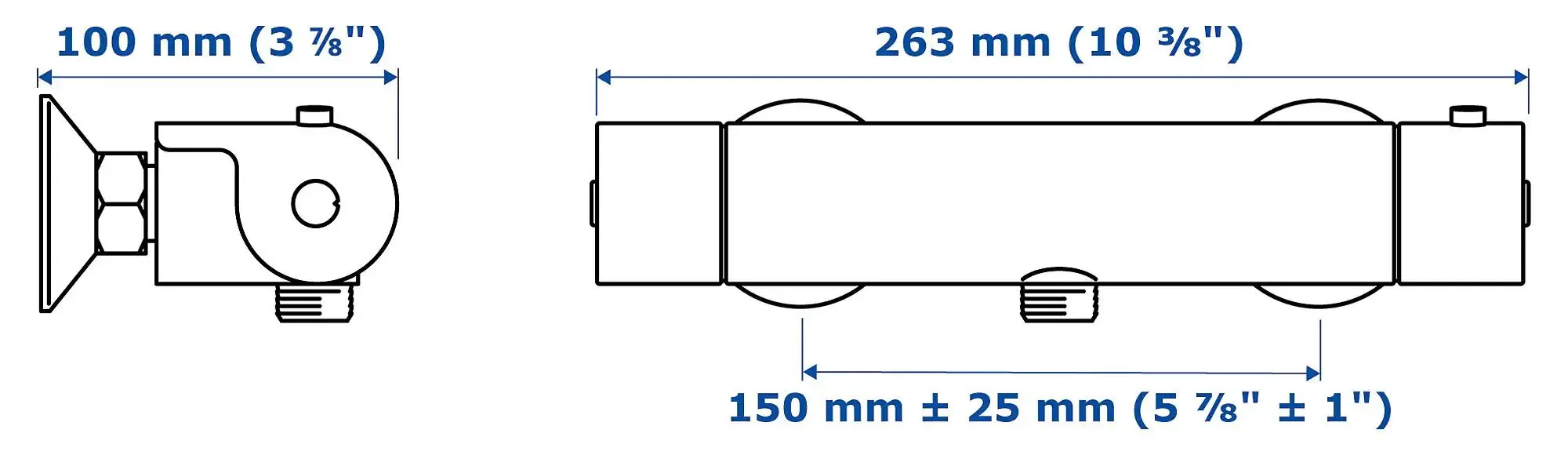 Baterie pentru dus Ikea Vallamosse 150mm (Chrome) - 6