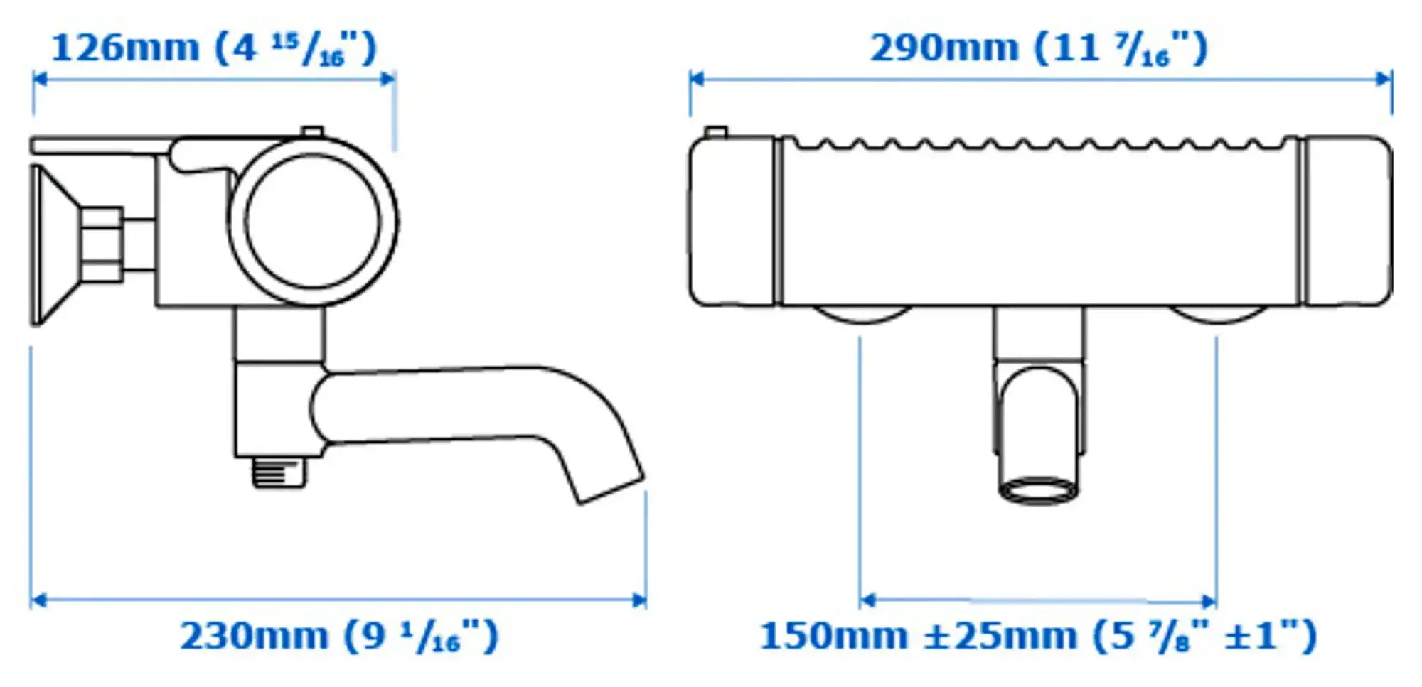 Baterie pentru dus Ikea Voxnan 150mm (Chrome) - 6