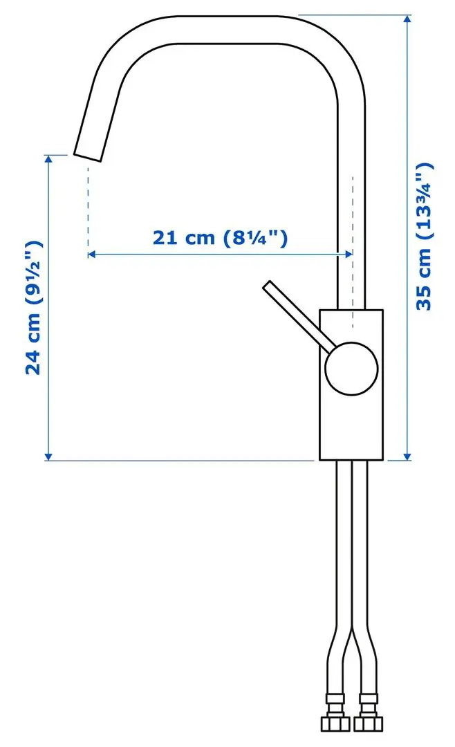 Baterie pentru chiuveta Ikea Almaren (Chrome) - 4
