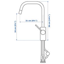 Baterie pentru chiuveta Ikea Almaren duş extractibil (Inox) Thumb