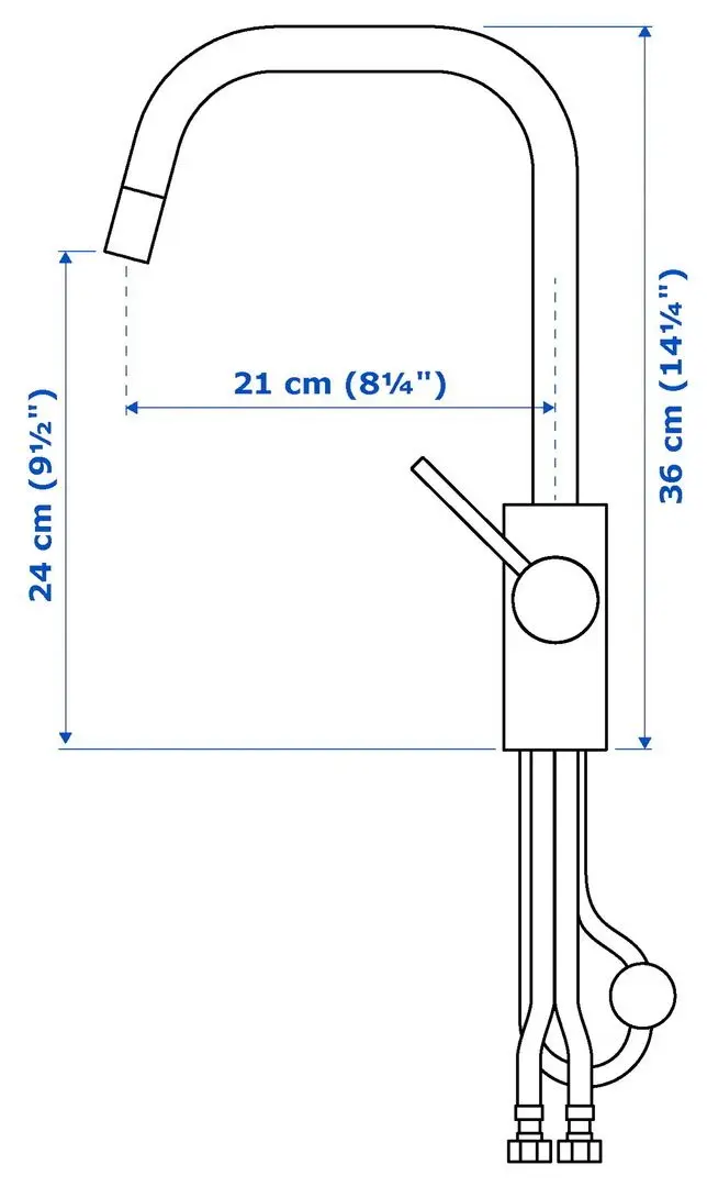 Baterie pentru chiuveta Ikea Almaren duş extractibil (Inox) - 5