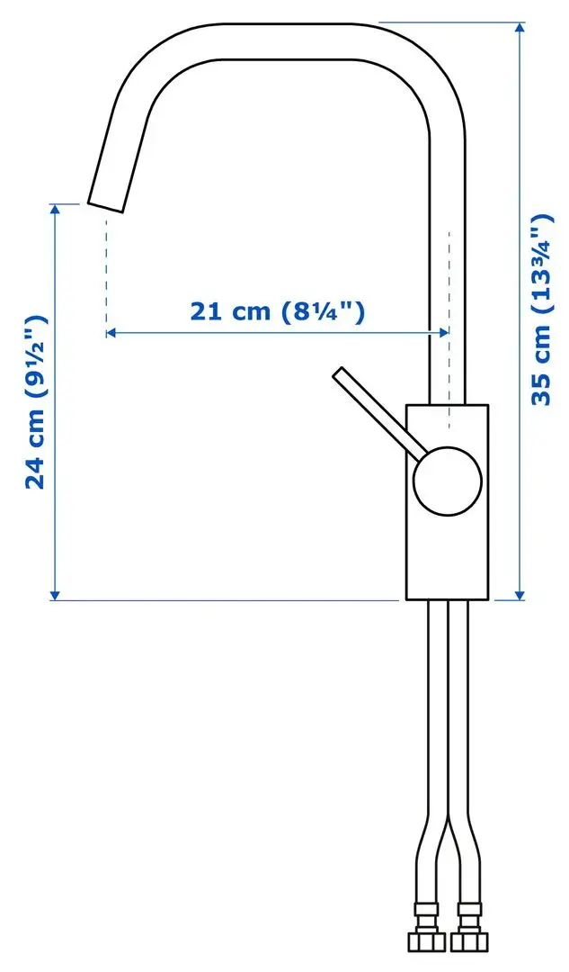 Baterie pentru chiuveta Ikea Almaren (Inox) - 5