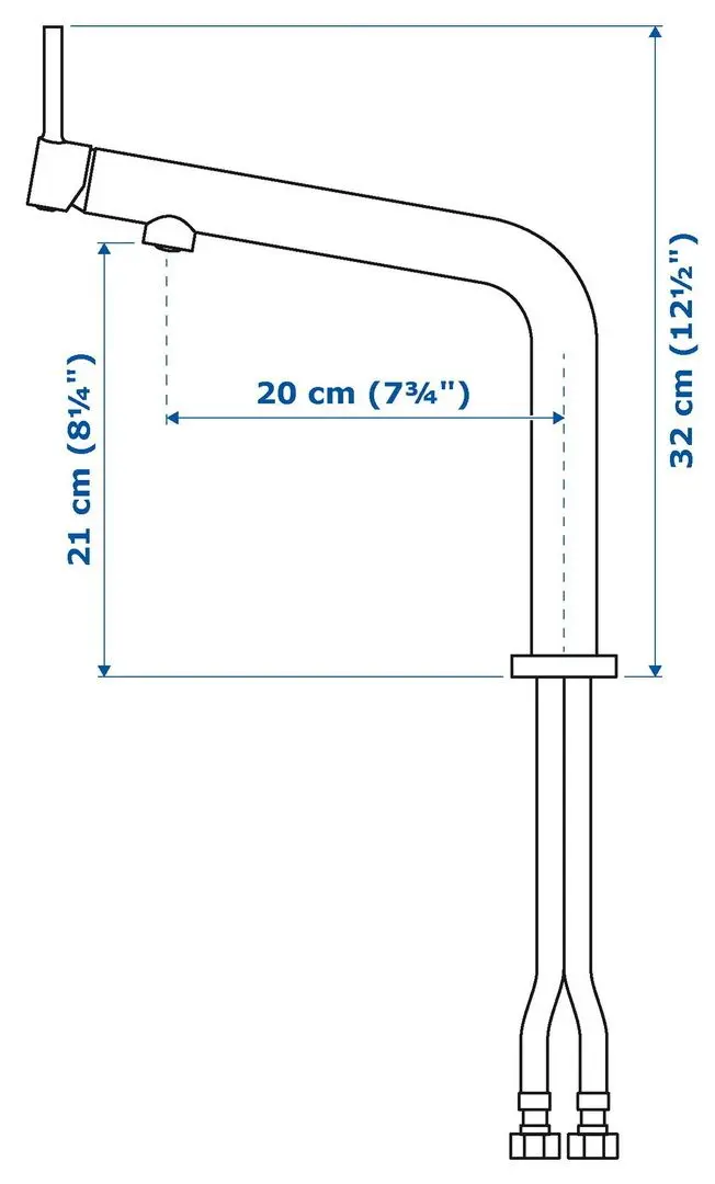 Baterie pentru chiuveta Ikea Bosjon (Black Metal) - 4