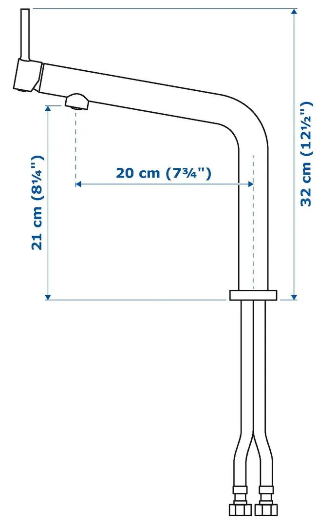 Baterie pentru chiuveta Ikea Bosjon (Inox) - 5