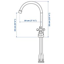 Baterie pentru chiuveta Ikea Edsvik (Chrome) Thumb