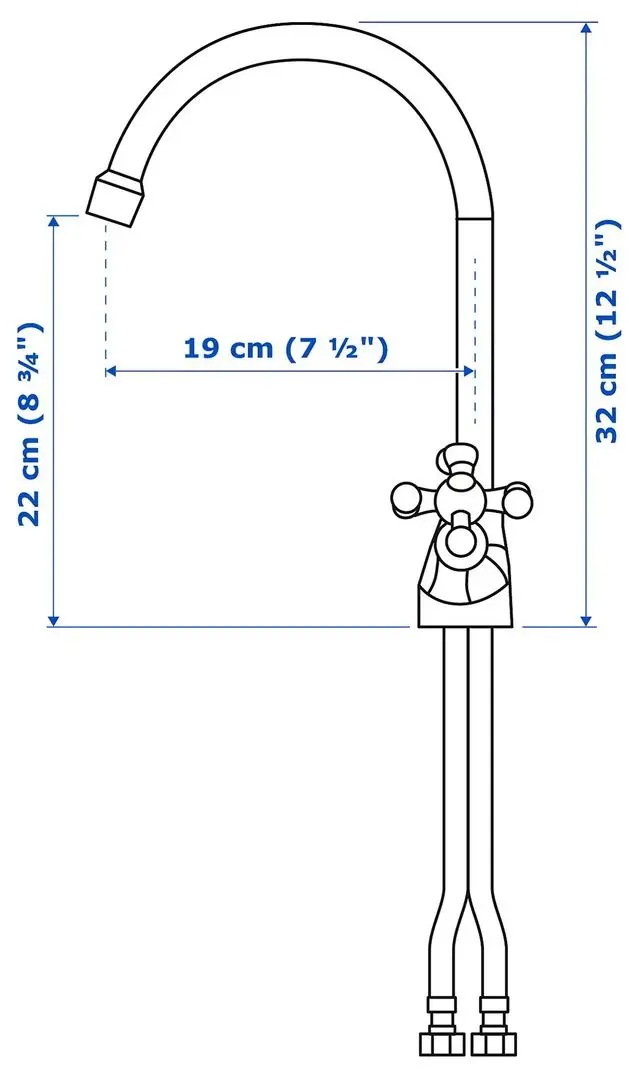 Baterie pentru chiuveta Ikea Edsvik (Chrome) - 4