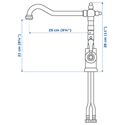 Baterie pentru chiuveta Ikea Glittran (Brass) Thumb