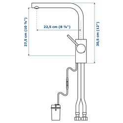 Baterie pentru chiuveta Ikea Tamnaren cu senzor (Inox) Thumb