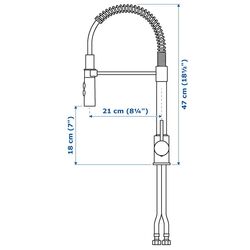 Baterie pentru chiuveta Ikea Vimmern duş manual (Inox) Thumb