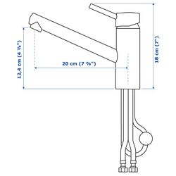 Baterie pentru chiuveta Ikea Yttran dus extractibil (Chrome) Thumb