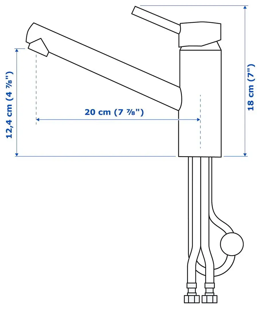 Baterie pentru chiuveta Ikea Yttran dus extractibil (Chrome) - 4