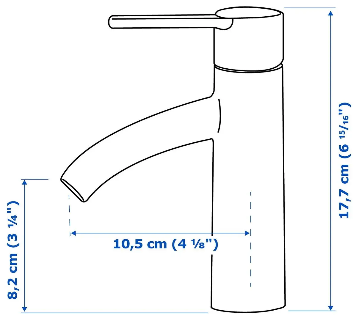 Baterie pentru lavoar Ikea Dalskar (Inox) - 6
