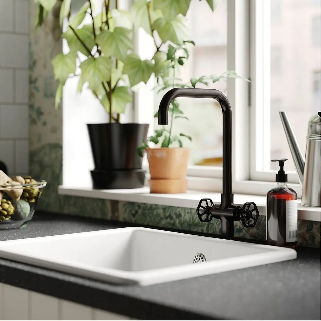 Baterie pentru lavoar Ikea Gamlesjon (Black Brushed Metal) - 4