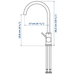 Baterie pentru lavoar Ikea Glittran (Inox) Thumb