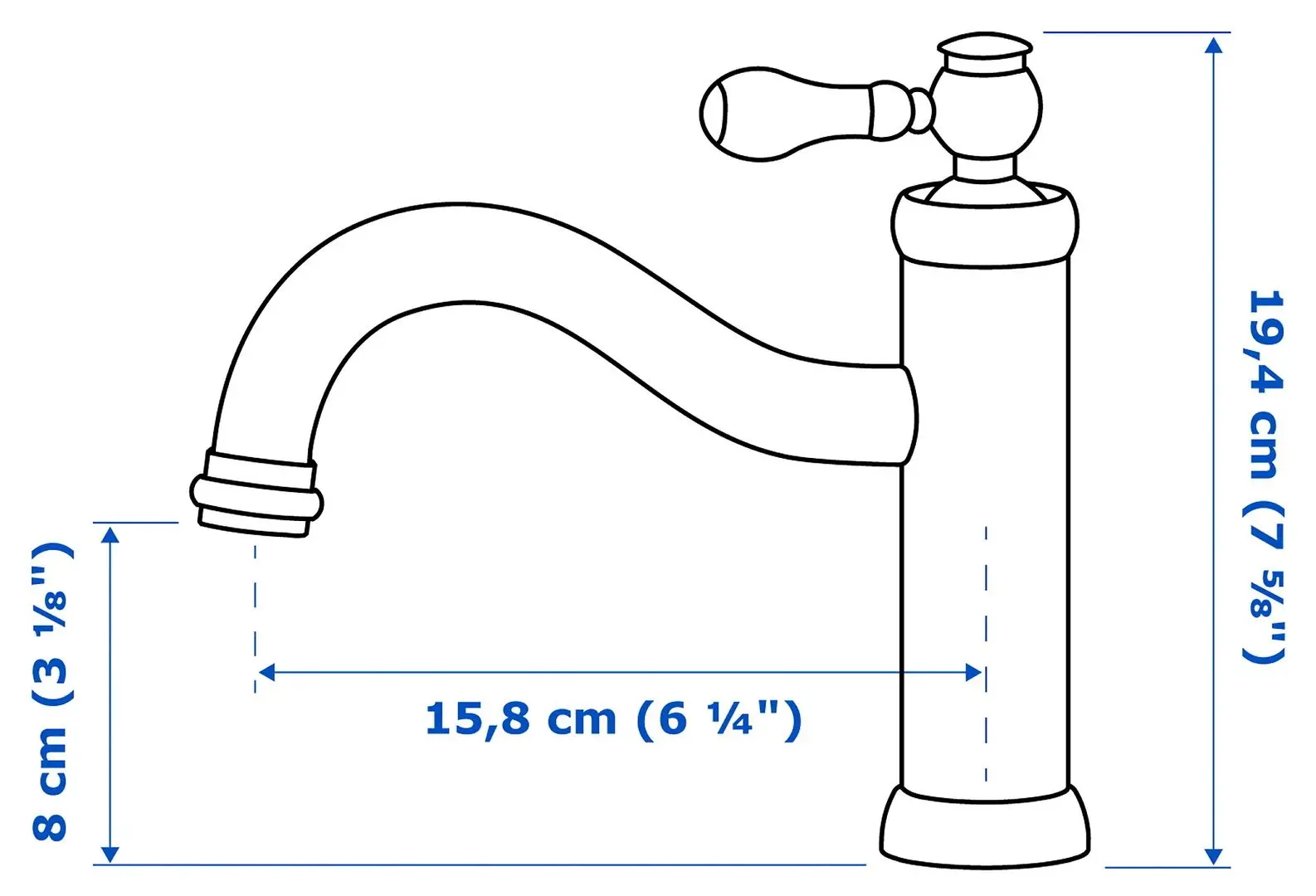 Baterie pentru lavoar Ikea Hamnskar (Brass) - 7
