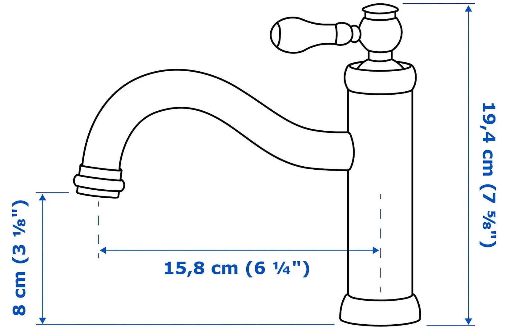 Baterie pentru lavoar Ikea Hamnskar (Chrome) - 2