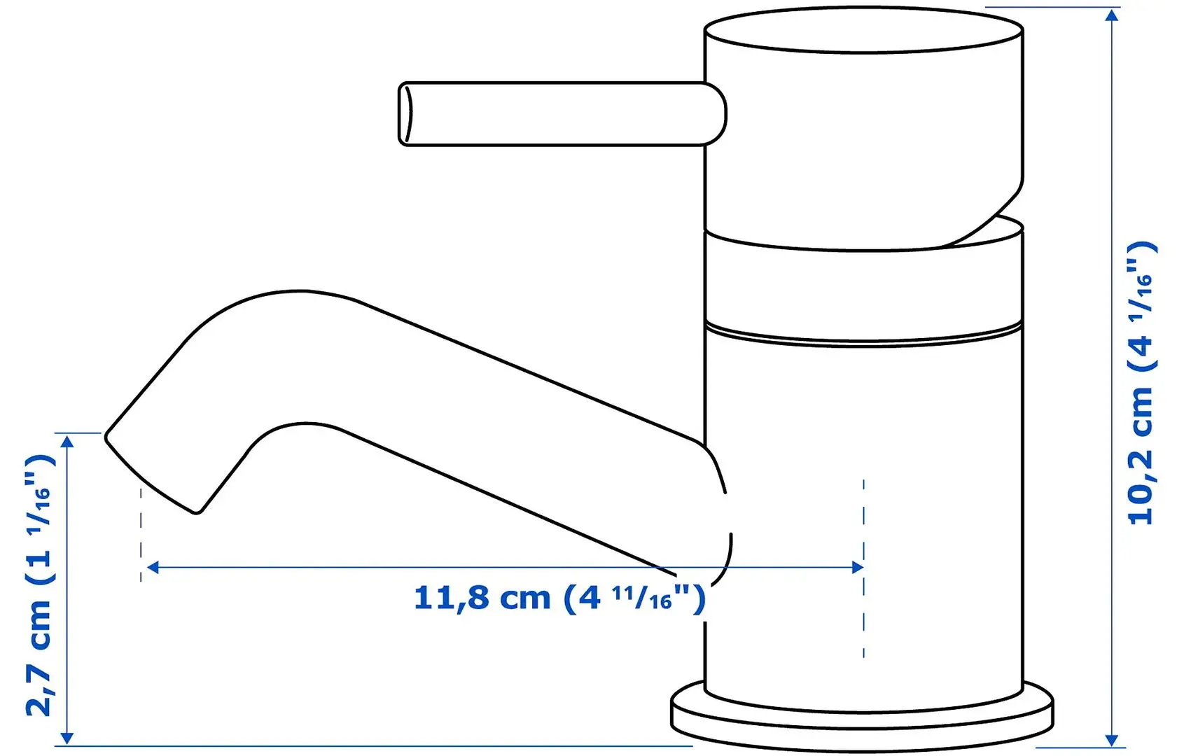 Baterie pentru lavoar Ikea Pilkan (Chrome) - 5