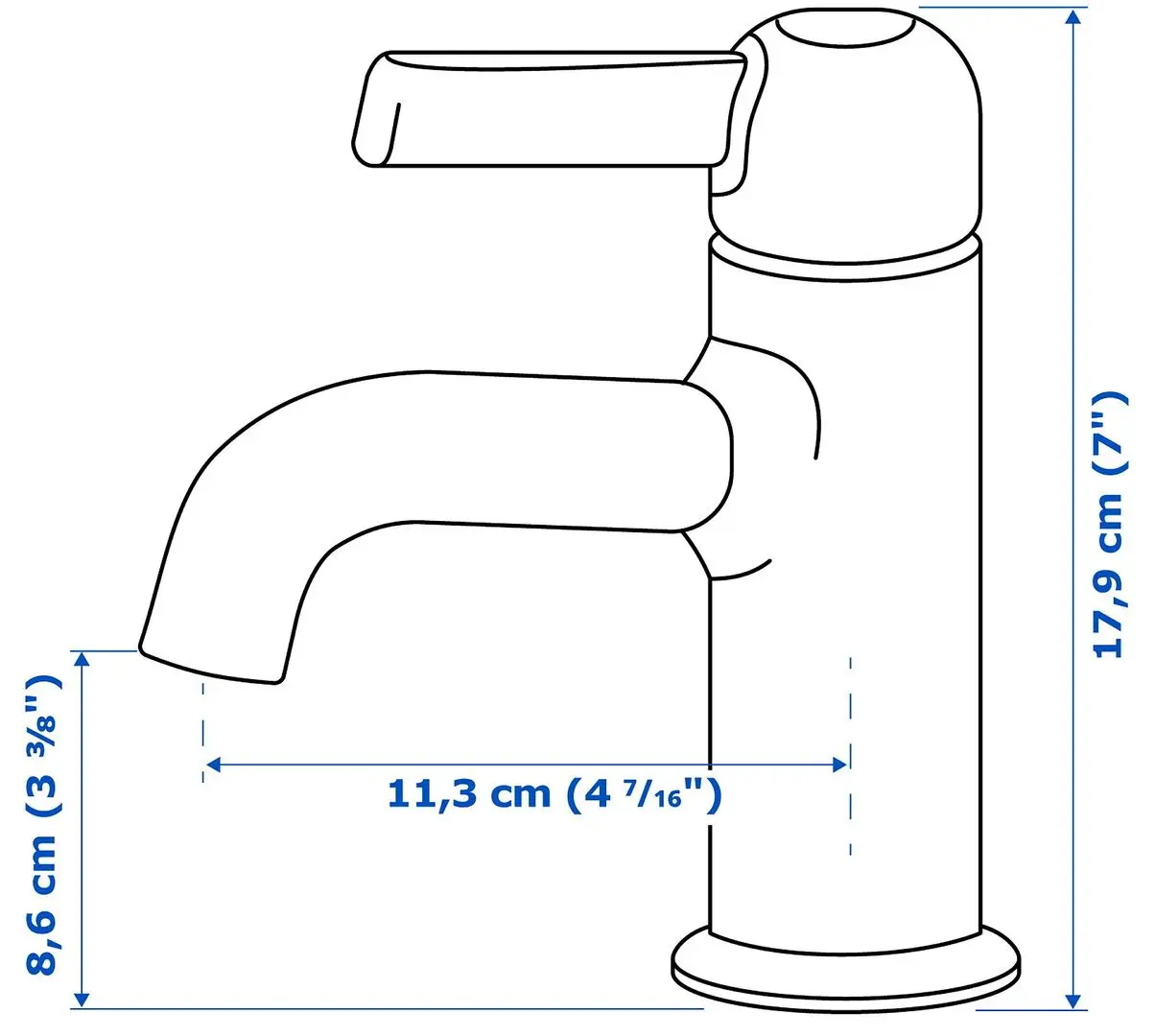 Baterie pentru lavoar Ikea Voxnan (Chrome) - 6