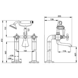 Baterie pentru cada si dus Imprese Cuthno Stribro H-10280 (Chrome) Thumb