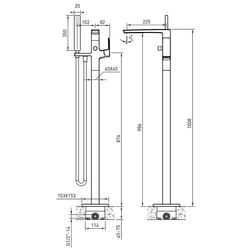 Baterie pentru cada si dus Imprese Grafiky ZMK061901060 (Chrome) Thumb