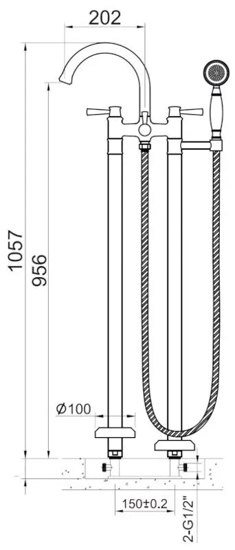 Baterie pentru cada si dus Imprese Podzima Ledove ZMK01170106 (Chrome) - 3