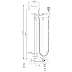 Baterie pentru cada si dus Imprese Podzima Zrala ZMK02170806 (Chrome) Thumb