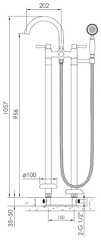 Baterie pentru cada si dus Imprese Podzima Zrala ZMK02170806 (Chrome) - 3