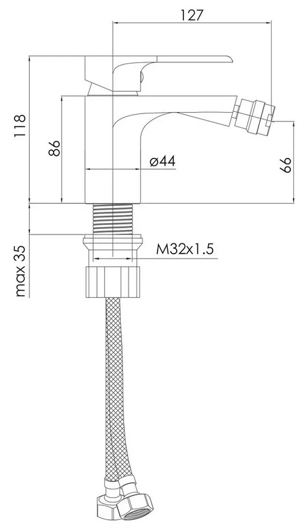 Baterie pentru bideu Imprese Aria f03107503AA (White)