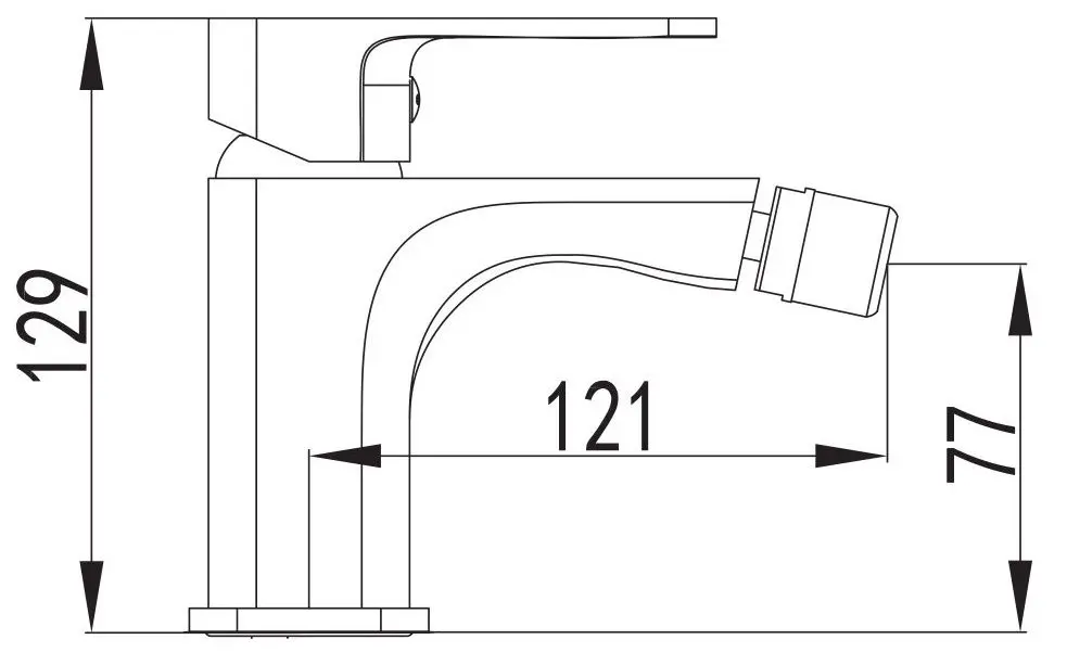 Смеситель для биде Imprese Bilovec 40255 (Chrome)
