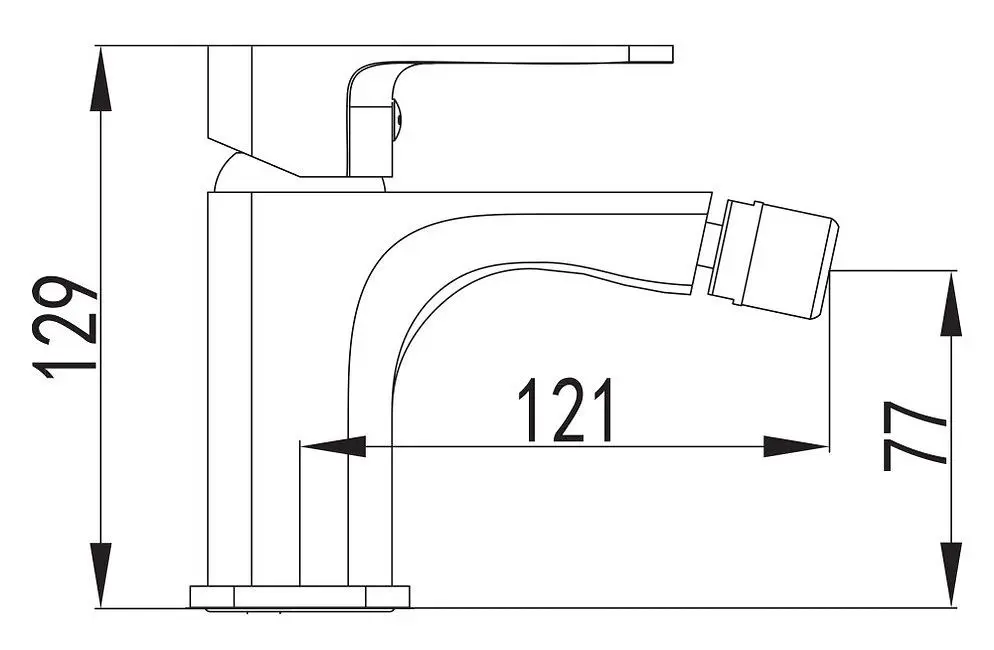 Смеситель для биде Imprese Bilovec 40256 (Black)