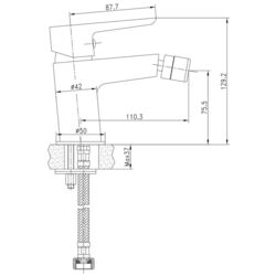 Baterie pentru bideu Imprese Breclav 40245 (Chrome) Thumb