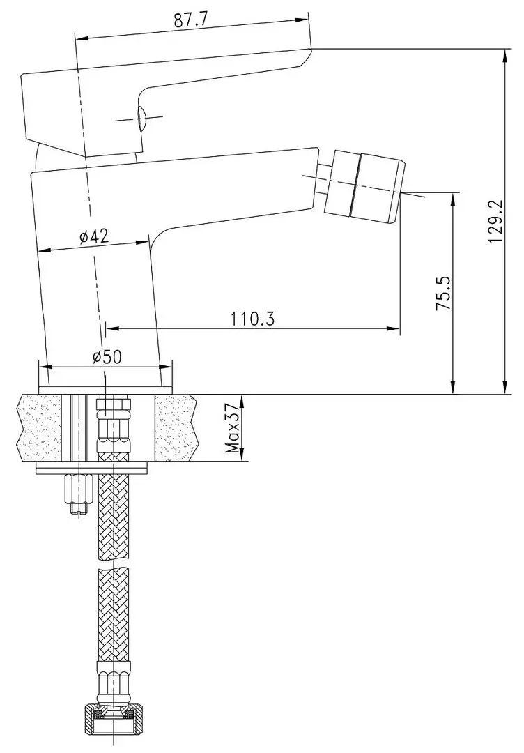 Baterie pentru bideu Imprese Breclav 40245 (Chrome) - 3