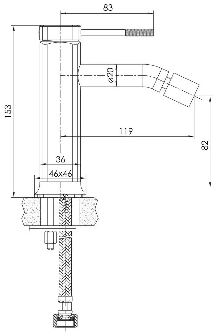 Смеситель для биде Imprese Brenta ZMK081906070 (Nickel)
