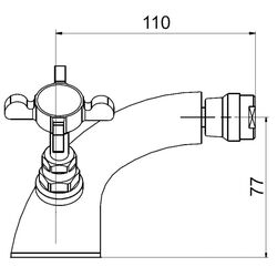 Baterie pentru bideu Imprese Cuthna Antiqua 40280 (Bronze) Thumb