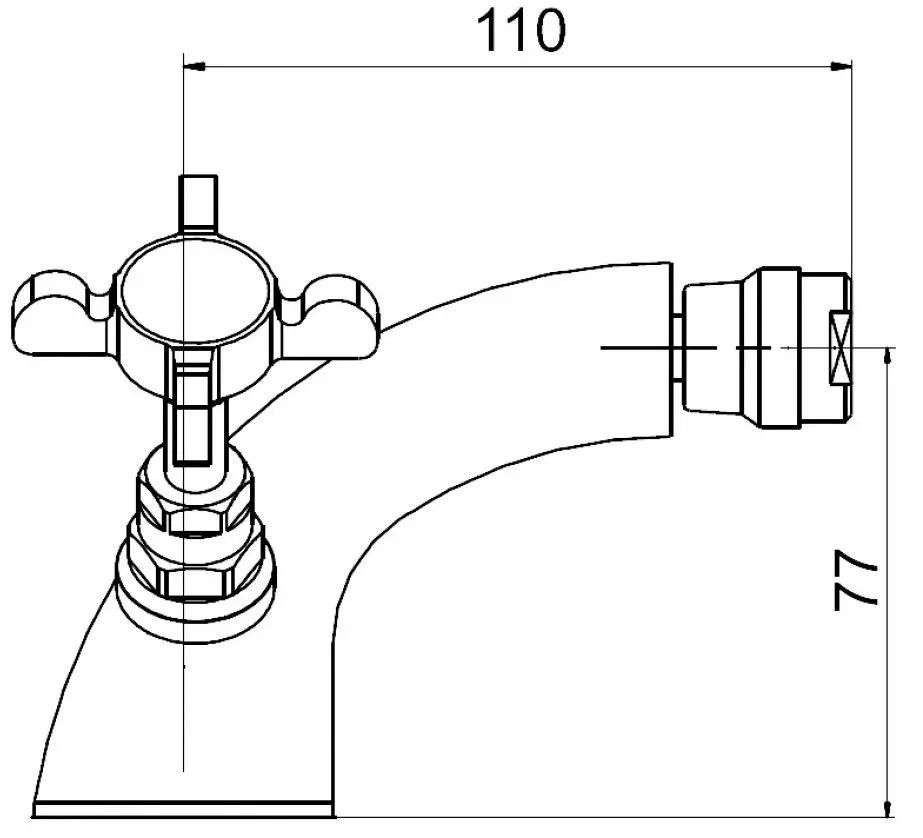 Смеситель для биде Imprese Cuthna Stribro 40280 (Chrome)